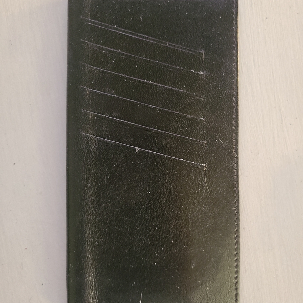 Leather credit card holder/bill fold - Picture 2 of 3